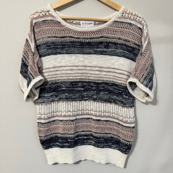 Olive & Oak Sweater Large Open Knit Dolman Eclectic Scandi - Picture 1 of 11